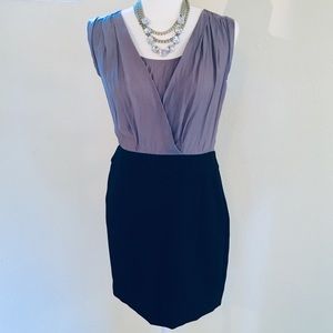 Ann Taylor Loft Black and Gray Mini Dress